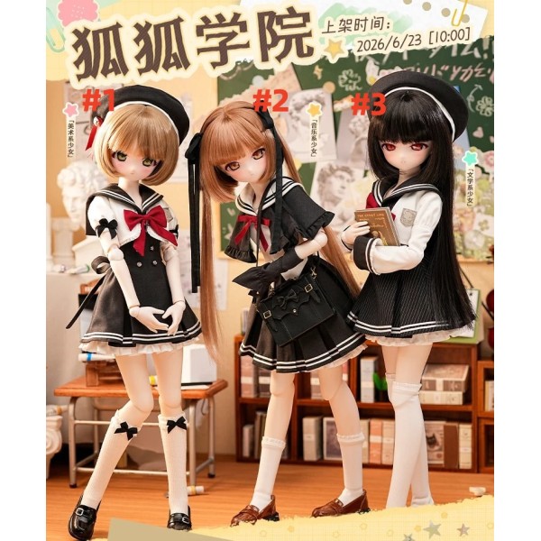 Fox School Girl full-set LIMITED【TinyFox】1/4 MSD size peko doll BJD 45cm BJD doll