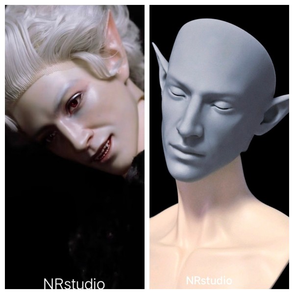 Pale ELF doll HEAD LIMITED【NRstudio】BJD ID75 75cm size boy doll head
