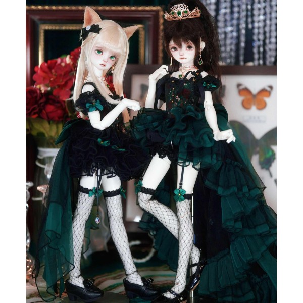 Rose Curse green doll outift LIMITED【Sidixiang/思帝乡】MSD 1/4 size girl doll dress set Rose Curse green doll outift LIMITED【Sidixiang/思帝乡】MSD 1/4 size girl doll dress set