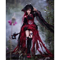 Blood Moth doll outift LIMITED【XiaXia handmade】MSD BJD 1/4 girl doll dress set