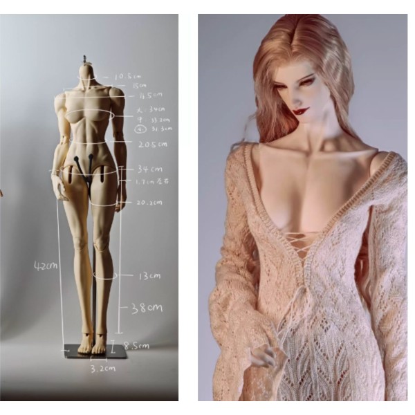 Abi-72 girl Doll Body LIMITED【Abidoll】BJD SD17 1/3 size 72cm girl doll body