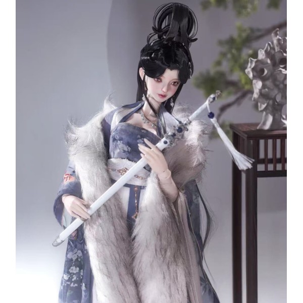 Blue Bird Girl doll Hanfu outift LIMITED【宿雪莲歌/Snow Lotus】MSD SD13 SD16 girl doll BJD outfit set Blue Bird Girl doll Hanfu outift LIMITED【宿雪莲歌/Snow Lotus】MSD SD13 SD16 girl doll BJD outfit set
