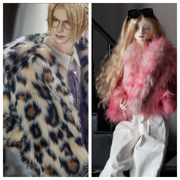 Short fur coat doll outift LIMITED【KIYA】MSD SD13 SD16 SD17 ID75 boy/girl doll BJD outfit set