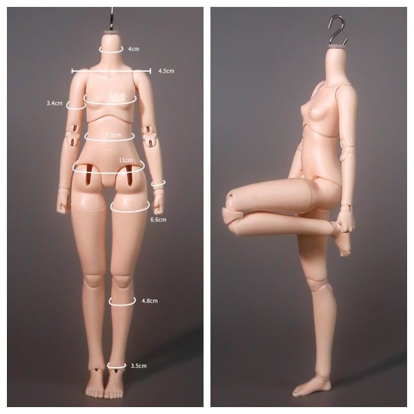 1/6 special size girl Doll Body【kkner】BJD mini YO-SD 1/6 size 20cm girl doll body OB22/OB24