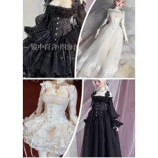 Lily in the mirror doll outift LIMITED【Guanshan-H/关关举啾】MSD 1/4 size BJD girl doll dress set