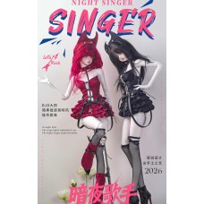Night Singer doll outift LIMITED【August Dollhouse】MSD 1/4 girl doll outfit set