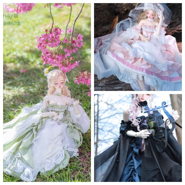 Blossoms doll outift LIMITED【Ranxia/苒夏家BJD】MSD SD13 SD17 BJD girl doll dress set