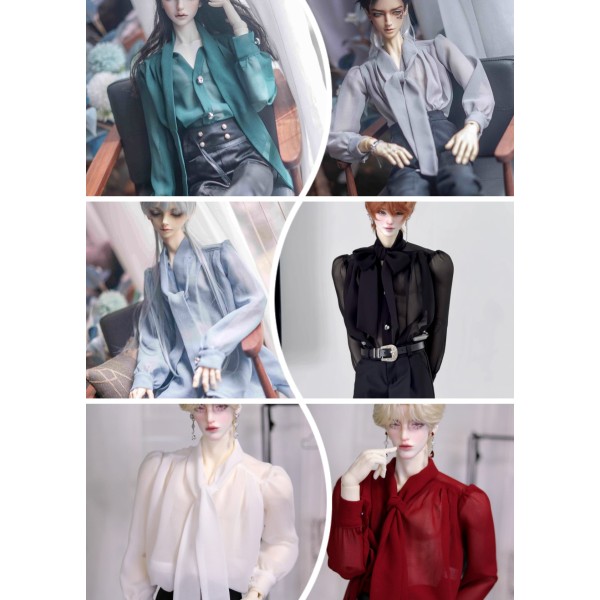 Chiffon Ribbon Shirt doll outift LIMITED【SWDOLL】MSD SD17 ID75 boy doll BJD outfit
