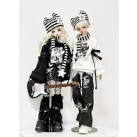 Black and White doll outift LIMITED【Fantasy Lab/幻想实验室】MSD 1/4 BJD doll outfit set
