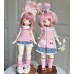 Rabbit and Strawberry doll outift LIMITED【BonBonniere】MSD YOSD Azone size doll BJD outfit set