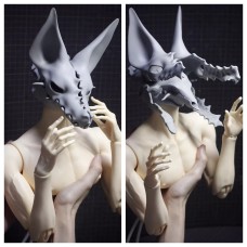 Split Wolf+Sheep doll HEAD LIMITED【YuYu/瑜瑜酱】BJD 1/3 1/4 size animal doll head