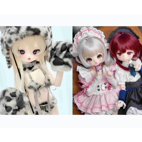 Cartoon Doll Head LIMITED【困猫自制/Sleepy cat】BJD MSD 1/4 size cute doll heads
