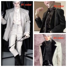 Leather suit separate clothes LIMITED【Miryes/镜夜行】uncle size BJD doll outfit ID75 AM77