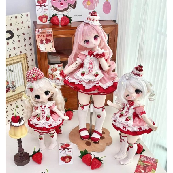 Strawberry Tart doll outift LIMITED【眠眠无眠】BJD MSD YOSD 1/4 1/6 Azone size doll outfit set Strawberry Tart doll outift LIMITED【眠眠无眠】BJD MSD YOSD 1/4 1/6 Azone size doll outfit set