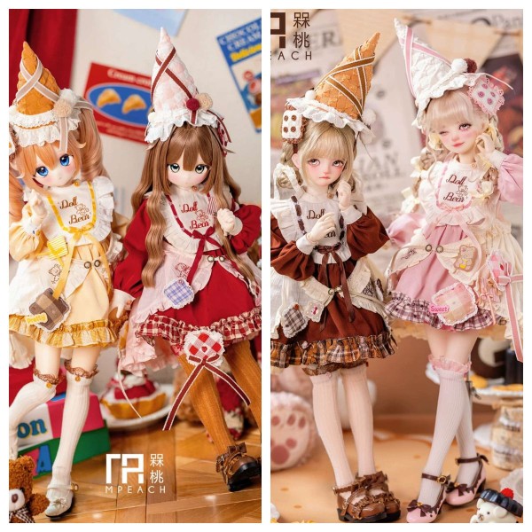Ice Cream Party doll outift LIMITED【Mpeach】MSD 1/4 size girl doll BJD outfit set Ice Cream Party doll outift LIMITED【Mpeach】MSD 1/4 size girl doll BJD outfit set