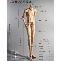 75cm Morning boy Doll Body LIMITED【Soul Cat】BJD 75cm uncle doll body ID75